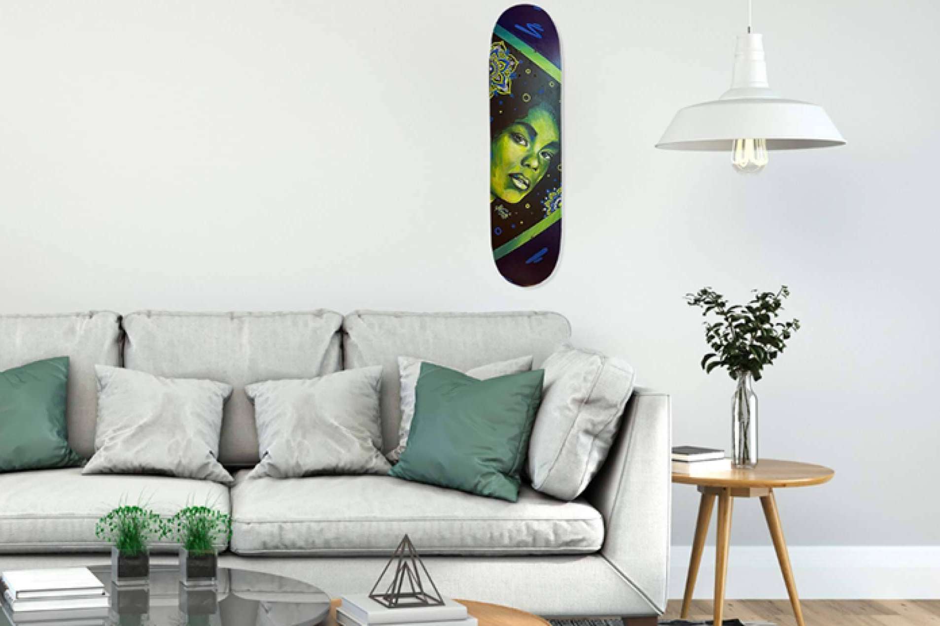 Los skates personalizados por artistas urbanos para decorar espacios están disponibles en elBrownie