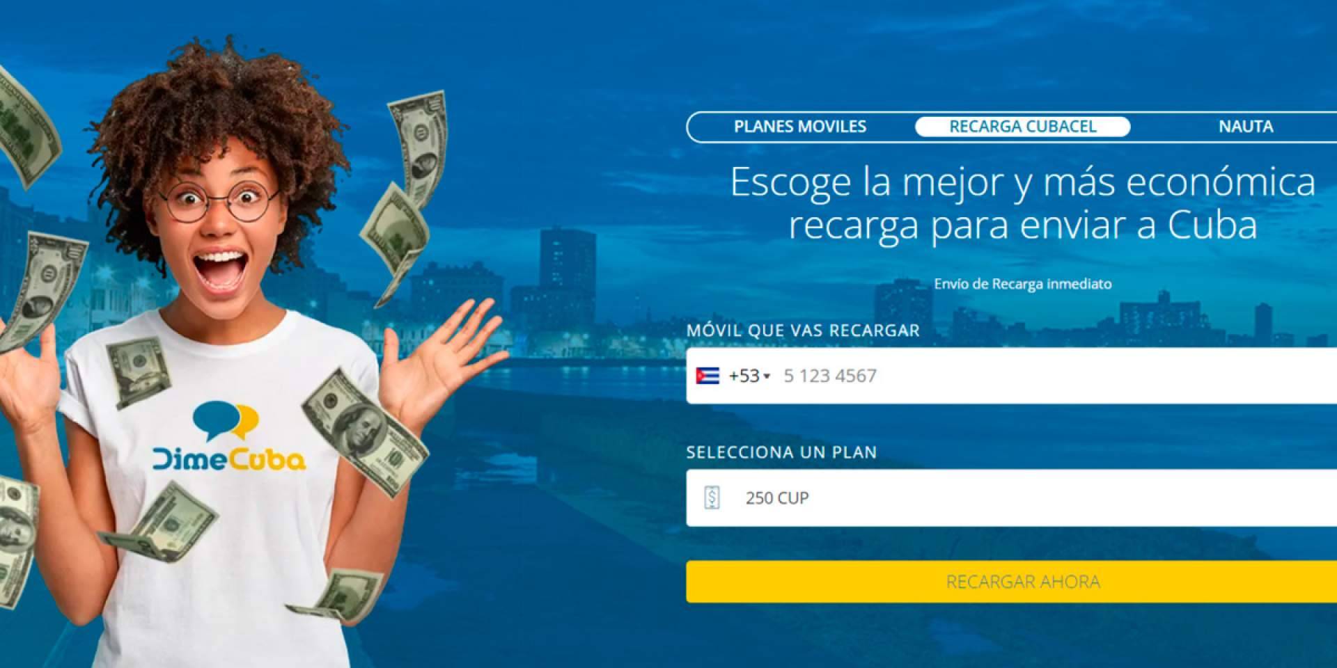 Recargas a Cuba de forma simple, rápida y gratuita, con DimeCuba