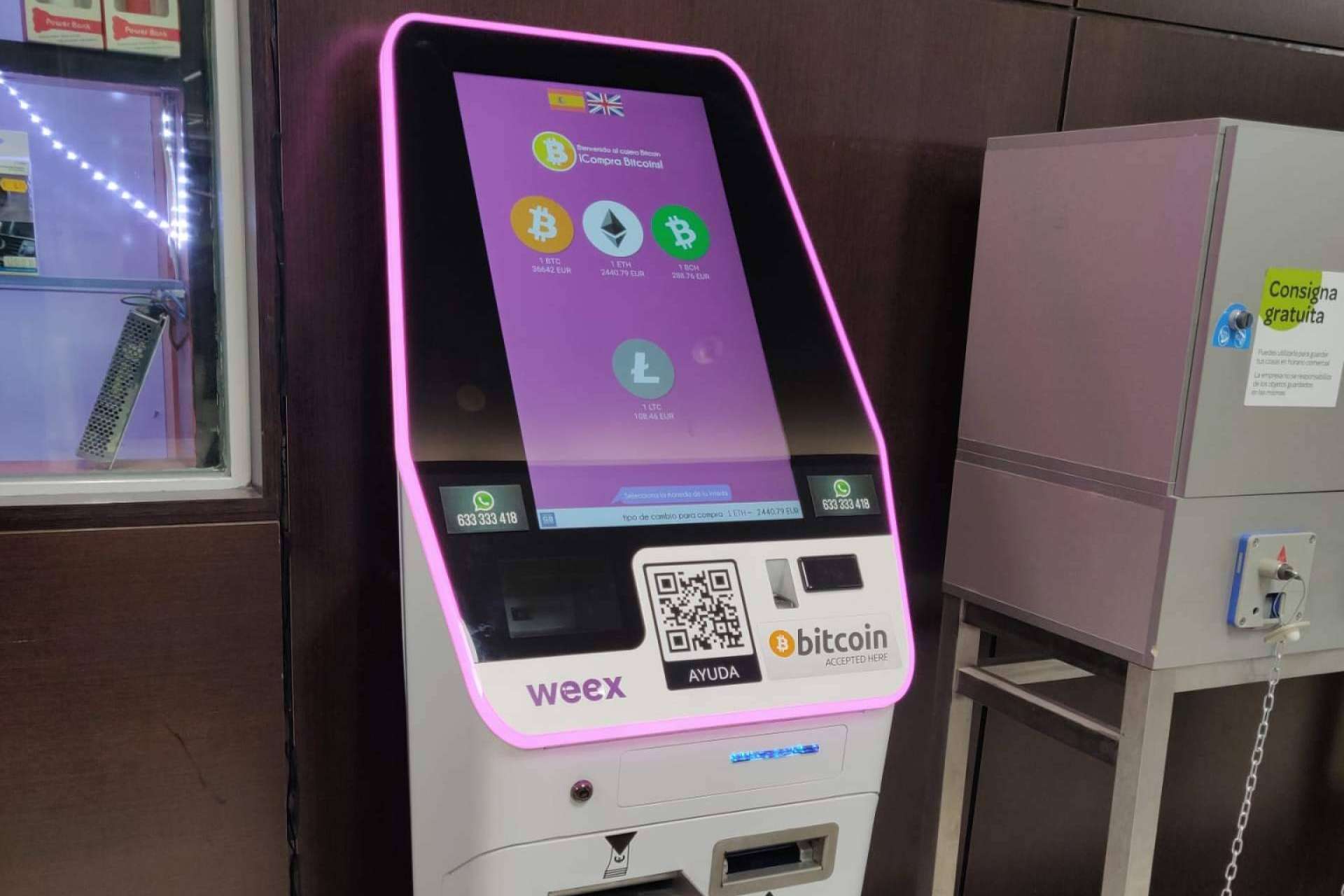 Weex, la compañía española de cajeros de bitcoin, ha expandido su presencia a los centros comerciales Alcampo